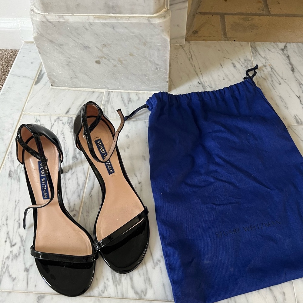 Stuart Weitzman black patent heels